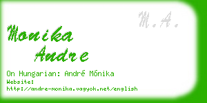 monika andre business card